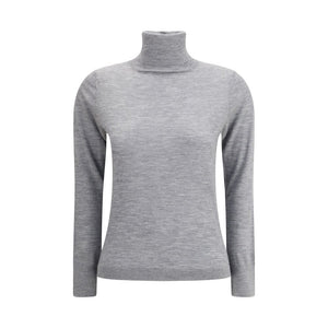 Allude Gray Cashmere Turtleneck
