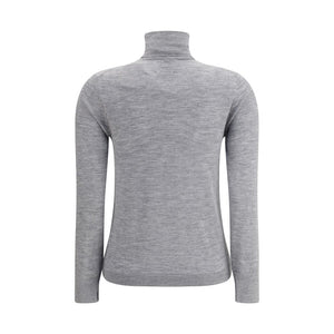 Allude Gray Cashmere Turtleneck
