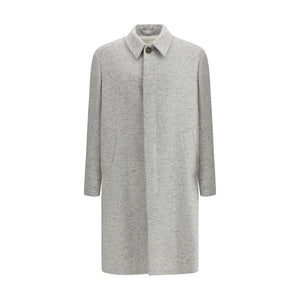 Lardini Gray Fleece Wool Coat
