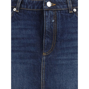 Dolce & Gabbana Blue Cotton Mini Skirt