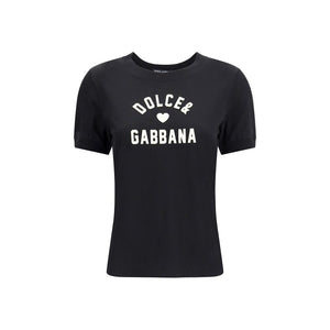 Dolce & Gabbana Black Cotton T-Shirt
