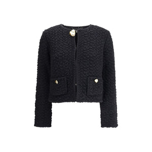 Fabiana Filippi Black Fleece Wool Coat