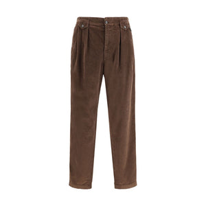 Dolce & Gabbana Brown Cotton Casual Pants