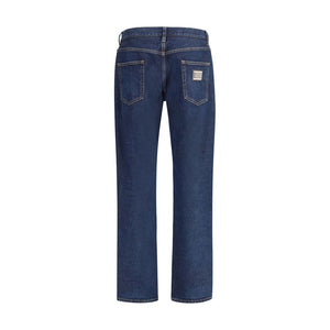 Dolce & Gabbana Blue Cotton Straight-Leg Jeans