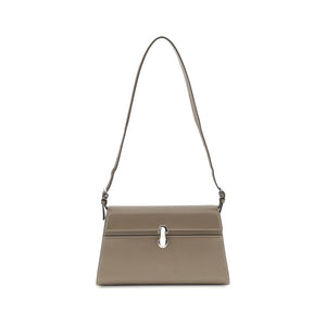 Savette Beige Calf Leather Bos Taurus Shoulder Bag