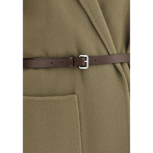 Jacob Cohen Brown Fleece Wool Coat
