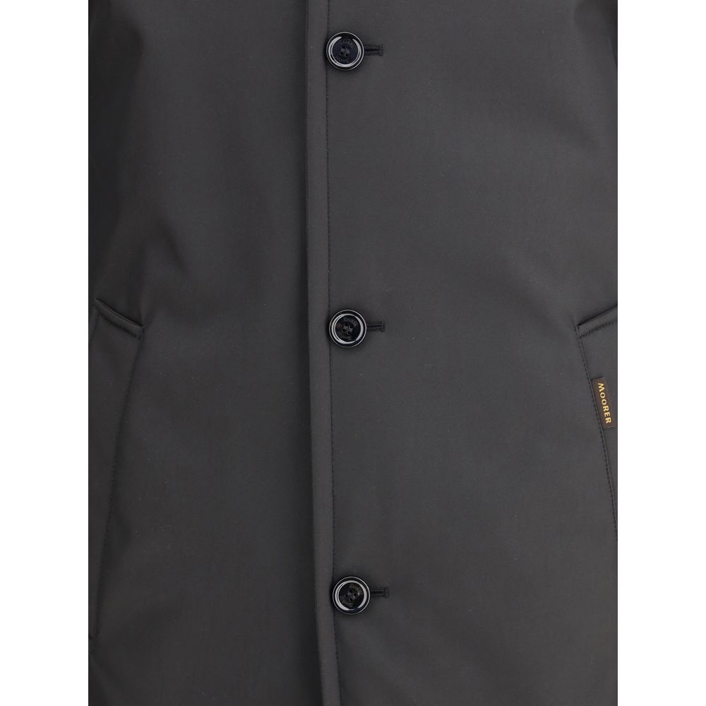 MooRER Black Polyester Coat