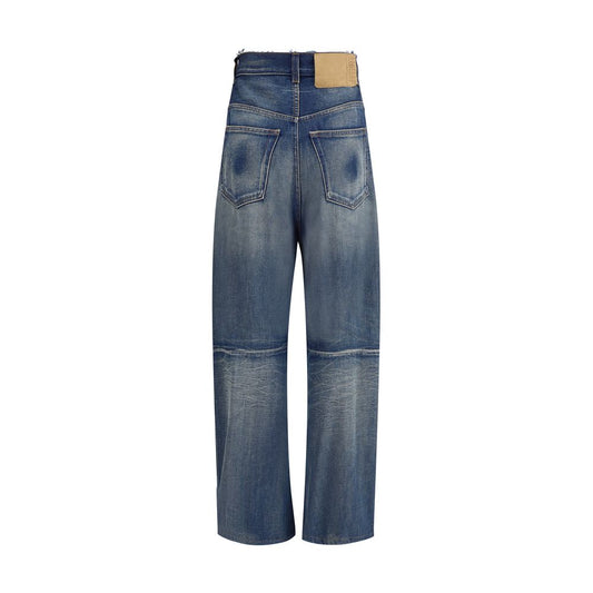 MM6 Blue Cotton Relaxed Fit Jeans