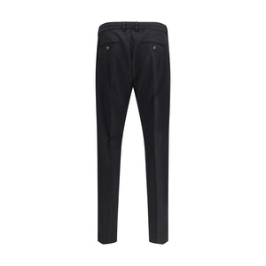 Cruna Black Fleece Wool Dress Pants