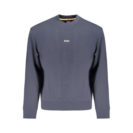 Hugo Boss Blue Cotton Men Sweater