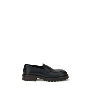 Ferragamo Black Rubber Slip-On Loafers