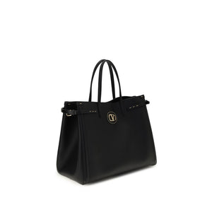 Valentino Garavani Black Calf Leather Bos Taurus Handbag