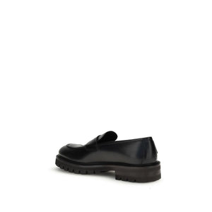 Ferragamo Black Rubber Slip-On Loafers