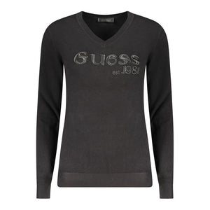 Guess Jeans Black Viscose Women Sweater