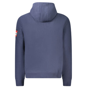 Norway 1963 Blue Polyester Men's Hooded Sweater
