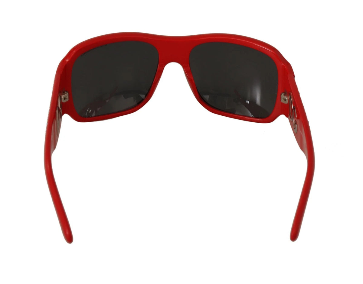 Dolce & Gabbana DG4027 Red Crystal Black Lens Shades Sunglasses