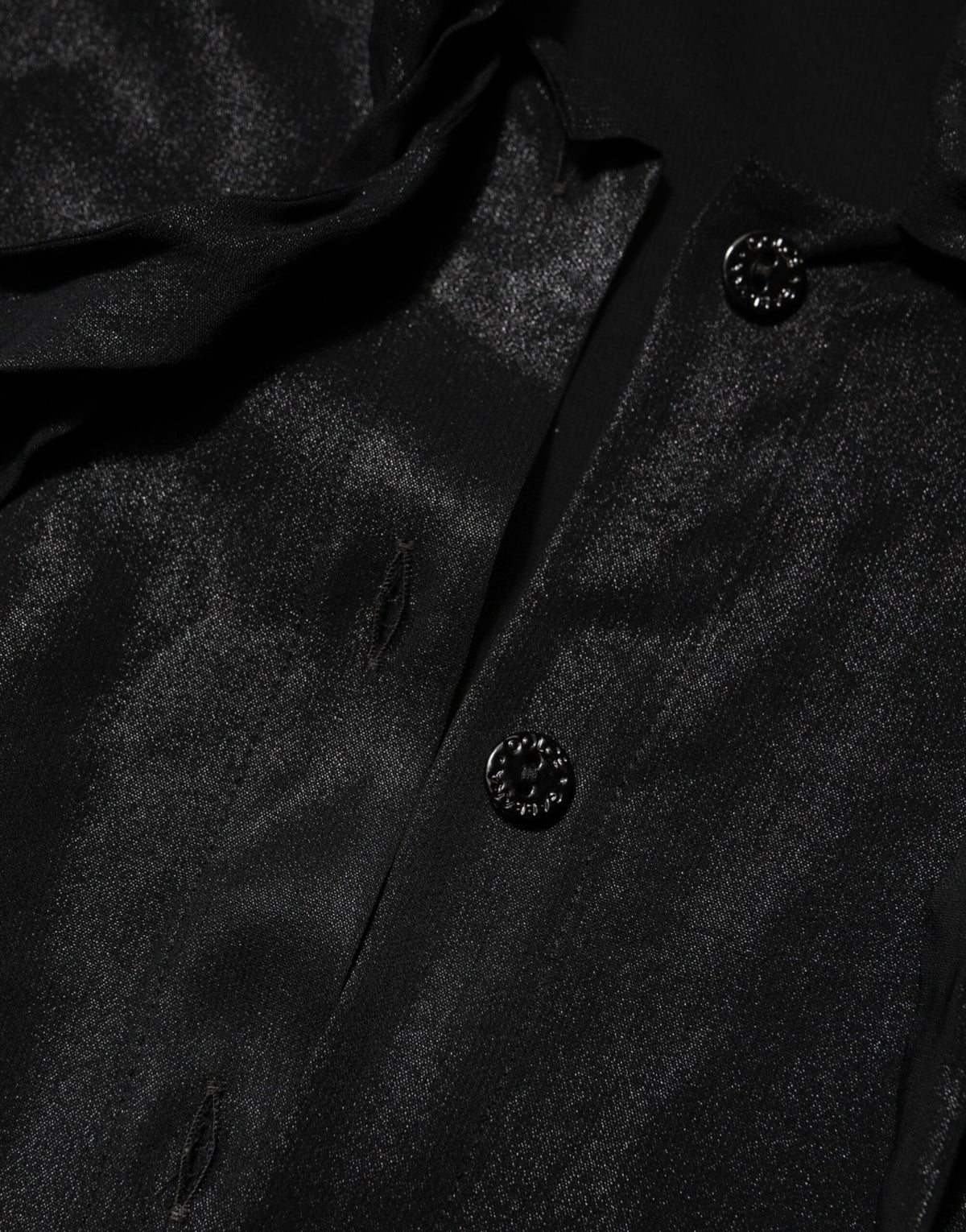 Dolce & Gabbana Black Viscose Long Sleeve Tie Neck Blouse Top