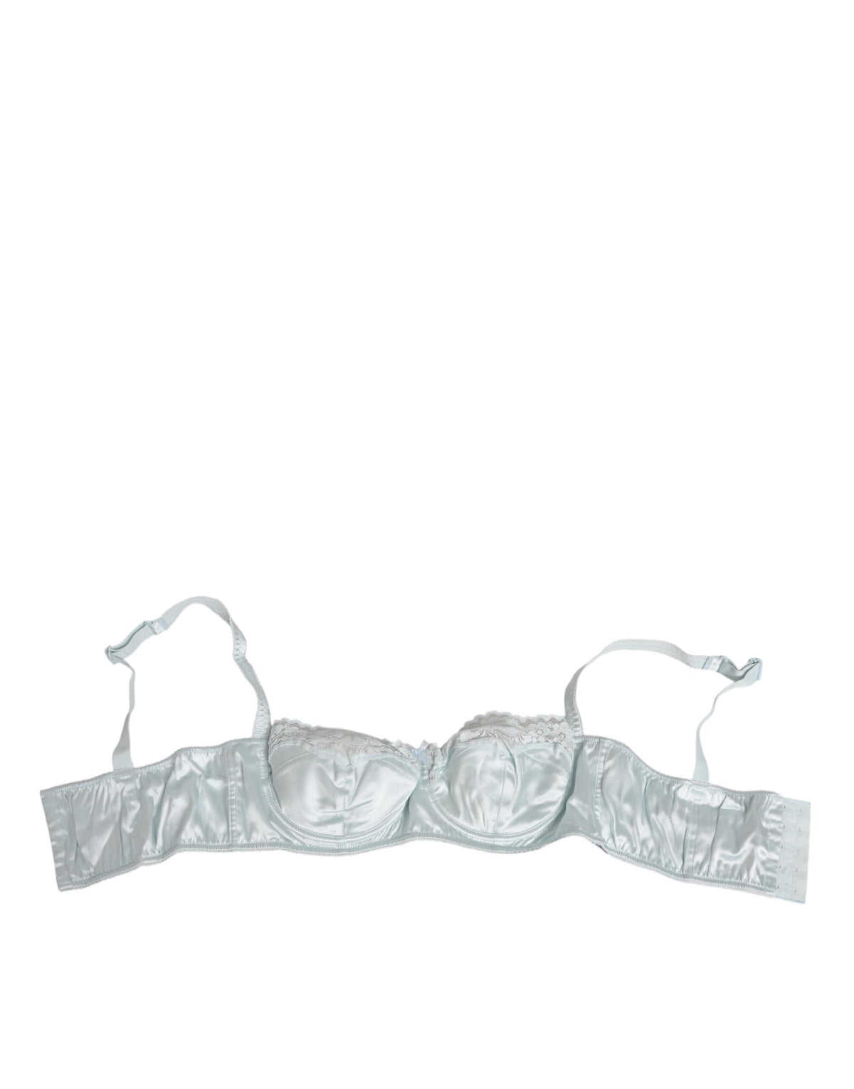 Dolce & Gabbana Light Blue Silk Semi-Padded Balconette Underwear