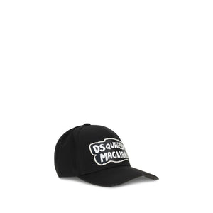 Dsquared² Black Cotton Cap (Baseball Hat)