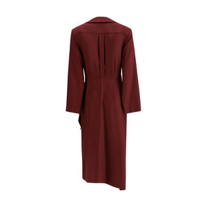 Crida Milano Bordeaux Silk Casual Dress