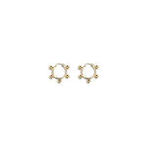 Jil Sander Gold Brass Earrings
