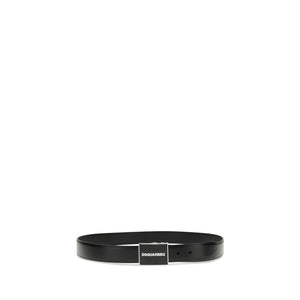 Dsquared² Black Calf Leather Bos Taurus Regular Belt