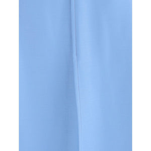 Crida Milano Light Blue Wool Midi Skirt