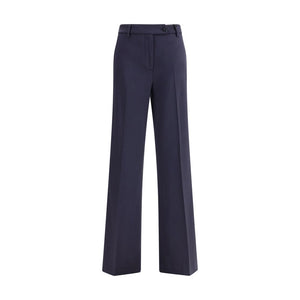 True Royal Blue Viscose Flared Pants