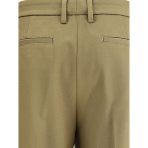 True Royal Green Polyester Dress Pants