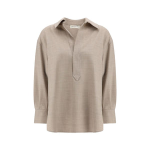 True Royal Beige Wool Shirt