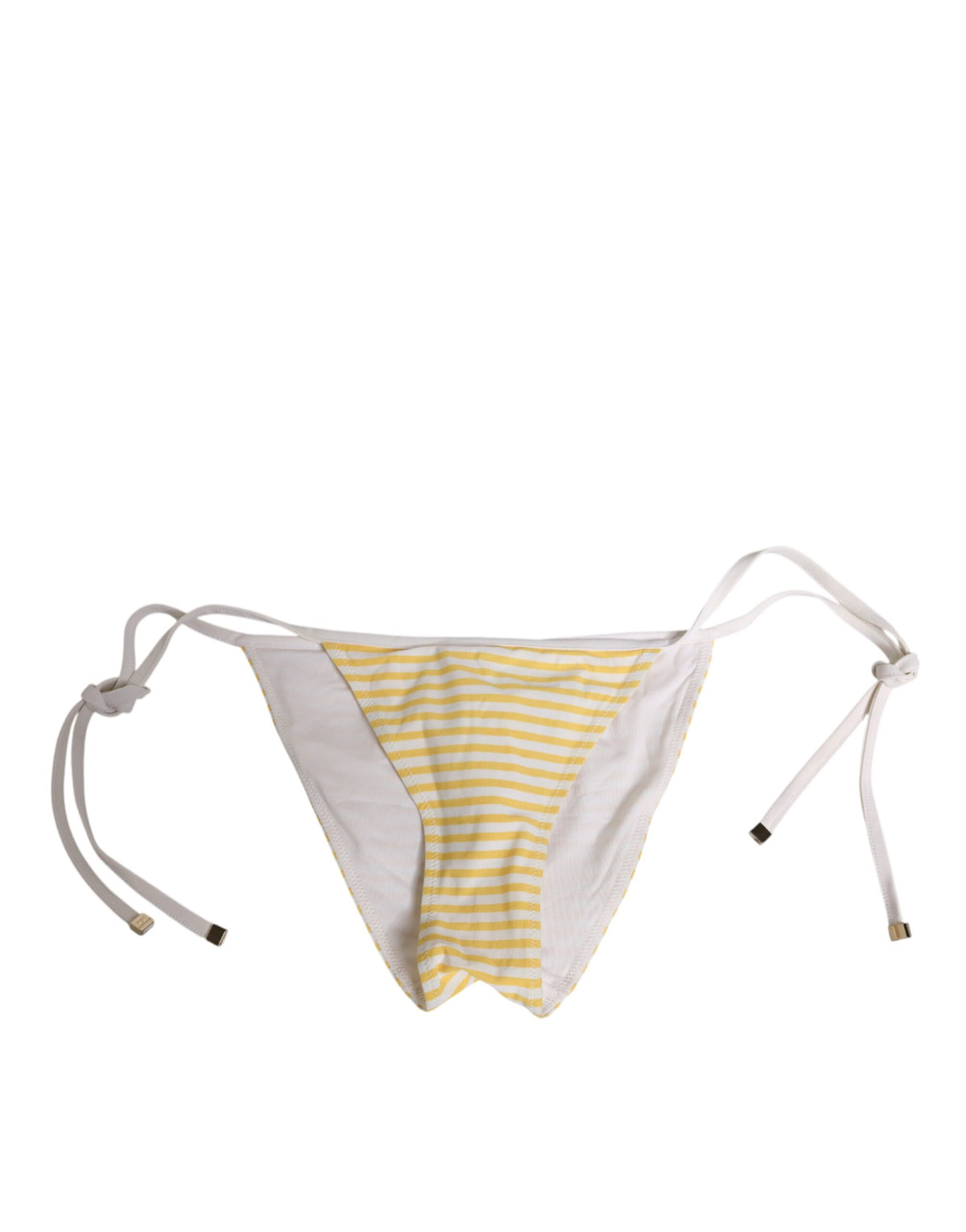 Dolce & Gabbana White Yellow Stripe Tie Side Logo Underwear
