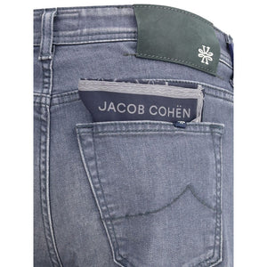 Jacob Cohen Gray Cotton Slim Fit Jeans