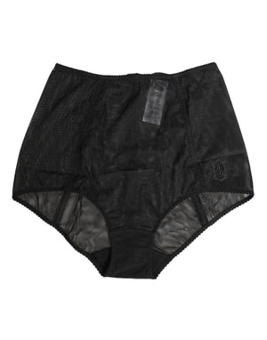Dolce & Gabbana Black High Waist Mesh Sheer Shapewear Underwear