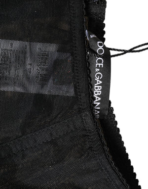 Dolce & Gabbana Black High Waist Mesh Sheer Shapewear Underwear