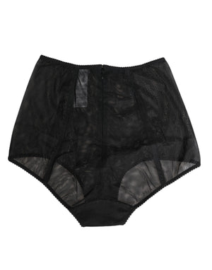 Dolce & Gabbana Black High Waist Mesh Sheer Shapewear Underwear