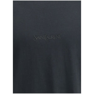 Saint Laurent Black Cotton T-Shirt