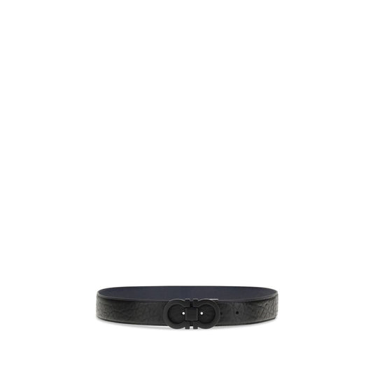 Ferragamo Blue Calf Leather Bos Taurus Belt