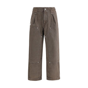 Kenzo Brown Cotton Casual Pants