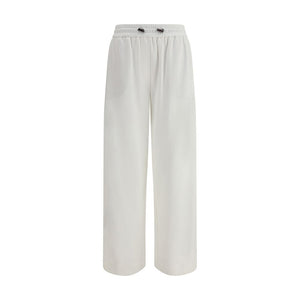 Brunello Cucinelli White Cotton Joggers (Workout Pants)