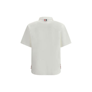 Thom Browne White Cotton Polo Shirt