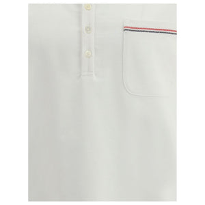 Thom Browne White Cotton Polo Shirt