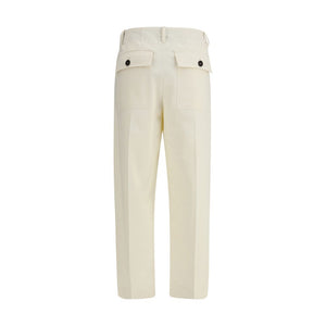 Brunello Cucinelli Cream Cotton Casual Pants