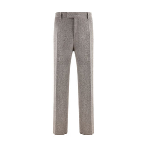 Ferragamo Gray Fleece Wool Casual Pants