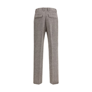 Ferragamo Gray Fleece Wool Casual Pants