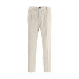 Cruna White Cotton Casual Pants