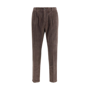 Cruna Brown Cotton Casual Pants