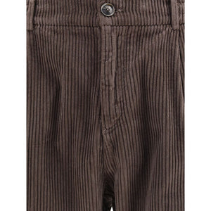 Cruna Brown Cotton Casual Pants