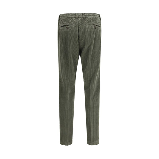 Cruna Green Cotton Casual Pants