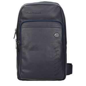 Piquadro Blue Leather Crossbody Bag