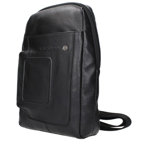 Piquadro Black Leather Crossbody Bag